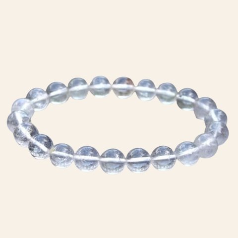 Colorless Stud Bracelet + 5 Mukhi Rudraksha Free