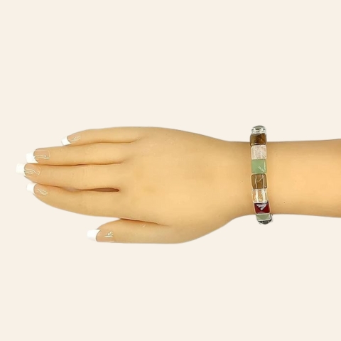 Multi Faceted Cut Bracelet + 5 Mukhi Rudraksha Free - Image 6