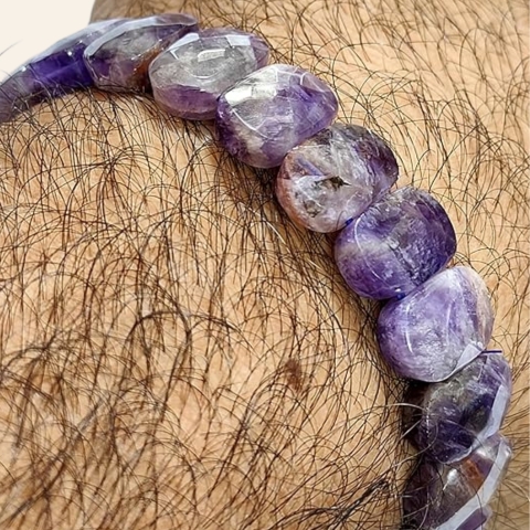 Amethyst Bracelet + 5 Mukhi Rudraksha Free - Image 4